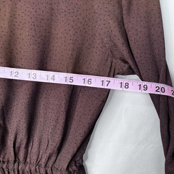 NWT GAP Brown Mini Tiered Dress Sz Small TALL Contemporary Drawstring Breathable - Picture 11 of 13